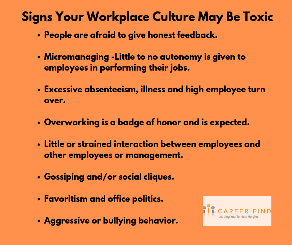 Signs of a toxic workplace
