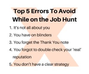 Job Hunt Errors